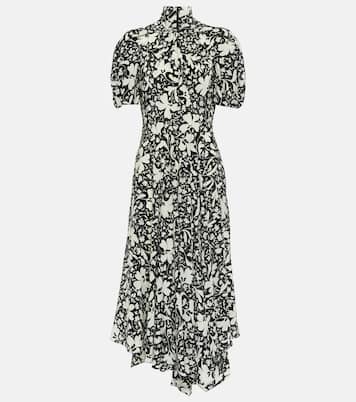 Floral silk midi dress | Stella McCartney