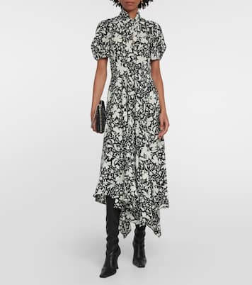 Floral silk midi dress | Stella McCartney