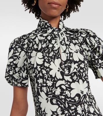 Floral silk midi dress | Stella McCartney