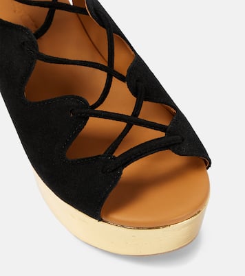 Plateausandalen Liana 70 aus Veloursleder | See By Chloé