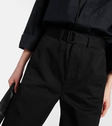 Pantalon ample à taille mi-haute en coton | Lemaire