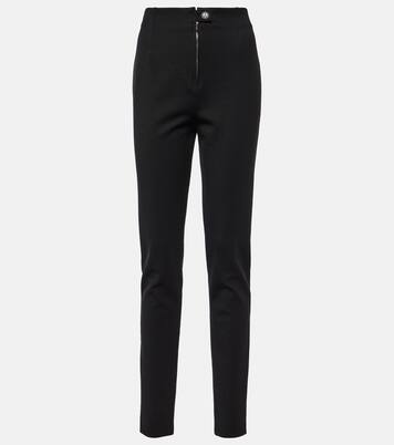 High-rise gabardine leggings | Alaïa
