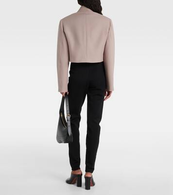 High-rise gabardine leggings | Alaïa