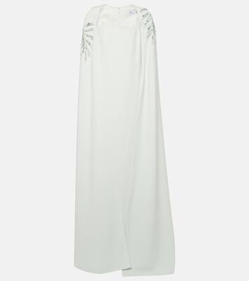 Robe longue Mattia en crêpe à ornements | Safiyaa