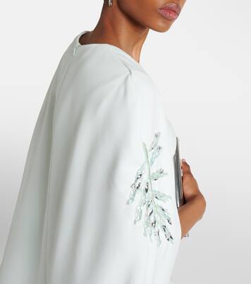 Robe longue Mattia en crêpe à ornements | Safiyaa