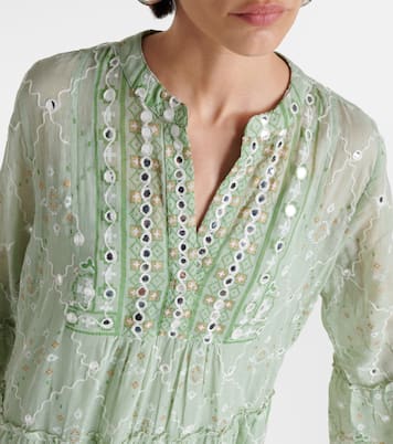 Besticktes Minikleid aus Baumwolle | Juliet Dunn