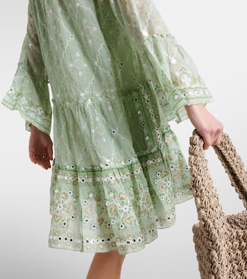 Besticktes Minikleid aus Baumwolle | Juliet Dunn