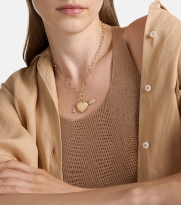 Rosa 18kt gold necklace with diamonds | Marie Lichtenberg