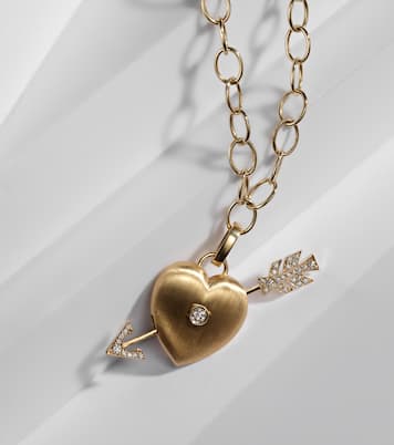 Rosa 18kt gold necklace with diamonds | Marie Lichtenberg