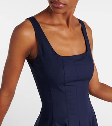 Vestido corto Wells de popelín | Staud