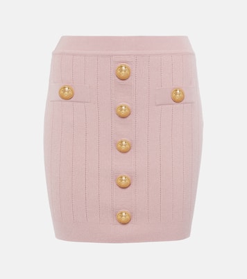 High-Rise-Minirock aus Strick | Balmain