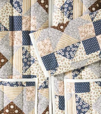 Quilted patchwork linen-blend jacket | Rylee + Cru