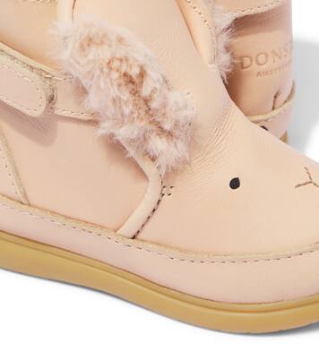 Baby Wadudu shearling-trimmed leather boots | Donsje
