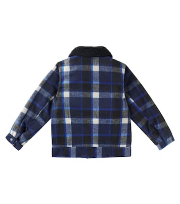 Faux shearling-trimmed checked jacket | Scotch & Soda Kids