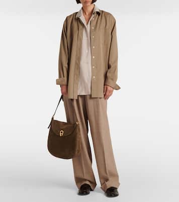 Borsa a spalla Large Tondo in suede | Savette