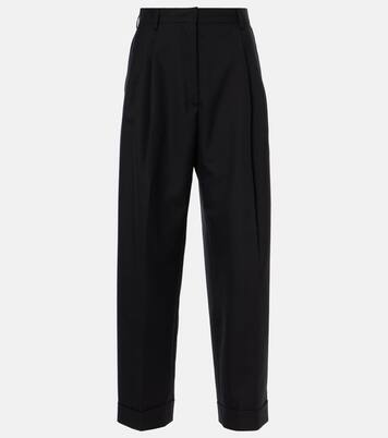 Weite High-Rise-Hose aus Wolle | Dries Van Noten