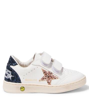 Ball Star glitter leather sneakers | Golden Goose Kids
