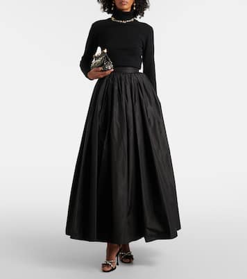 Falda larga de seda fruncida | Dolce&Gabbana