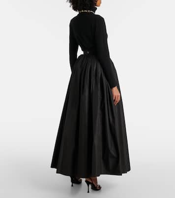 Falda larga de seda fruncida | Dolce&Gabbana