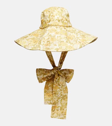 Sombrero Gabriella de lino floral | Alémais