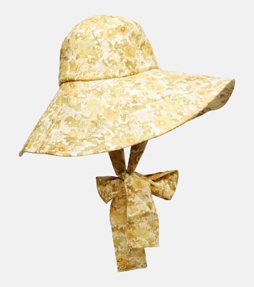 Sombrero Gabriella de lino floral | Alémais