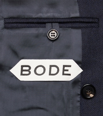 Blazer Snowdrop brodé en laine mélangée | Bode
