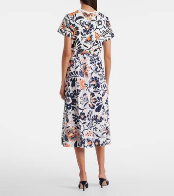 Gonna midi in raso con stampa | La DoubleJ