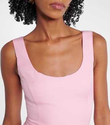 Emily floral-appliqué midi dress | Leo Lin