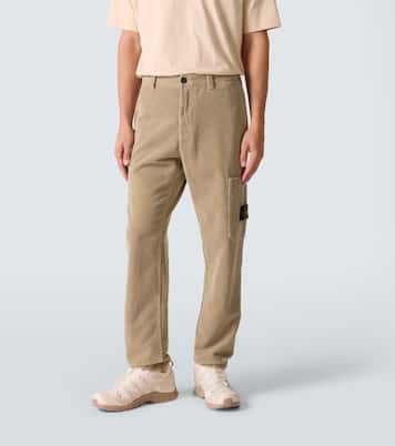 Compass cotton corduroy straight pants | Stone Island