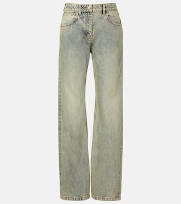 Faded high-rise straight jeans | Entire Studios