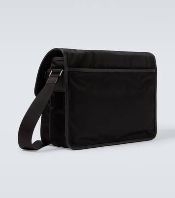 Re-Nylon leather-trimmed messenger bag | Prada