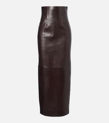 Loxley leather maxi skirt | Khaite