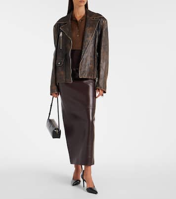 Loxley leather maxi skirt | Khaite