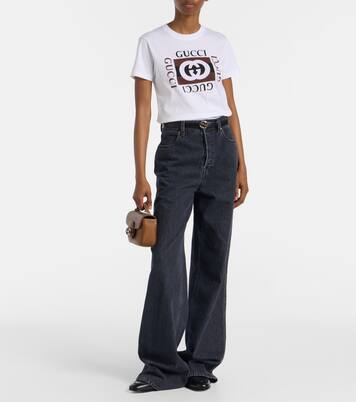 Interlocking G printed cotton T-shirt | Gucci