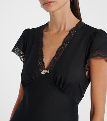 Clarice lace-trimmed midi dress | Rixo