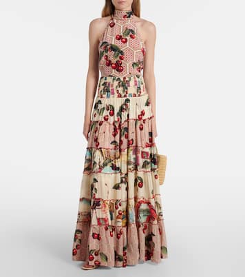 Bedrucktes Top Notes From The Road aus Seide | Camilla