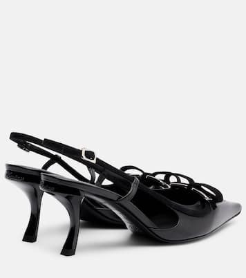 Virgule 75 leather slingback pumps | Roger Vivier