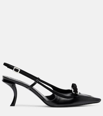 Virgule 75 leather slingback pumps | Roger Vivier