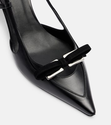 Virgule 75 leather slingback pumps | Roger Vivier