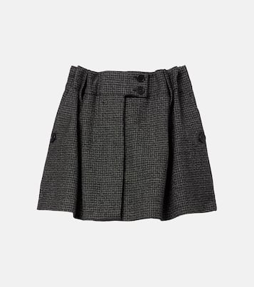 Herringbone virgin wool miniskirt | Prada