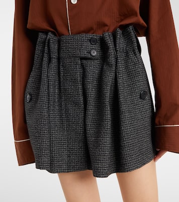 Herringbone virgin wool miniskirt | Prada
