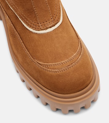 Shearling-lined leather ankle boots | Hogan