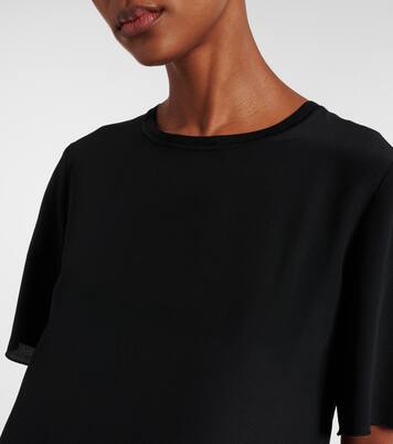 Rubin silk crêpe de soie T-shirt | Joseph
