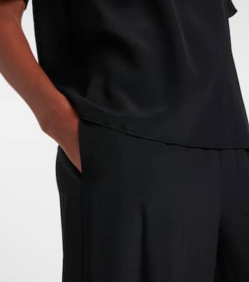 Rubin silk crêpe de soie T-shirt | Joseph