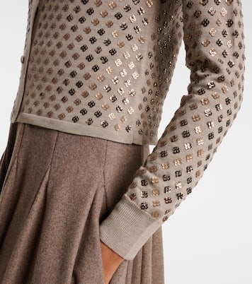 Ragno sequined virgin wool cardigan | Max Mara