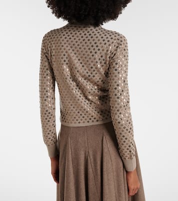 Ragno sequined virgin wool cardigan | Max Mara