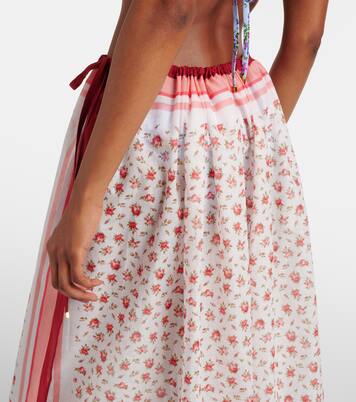 Floral cotton beach cover-up | Dolce&Gabbana