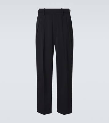 Virgin wool gabardine wide-leg pants | Dolce&Gabbana
