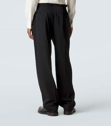 Virgin wool gabardine wide-leg pants | Dolce&Gabbana