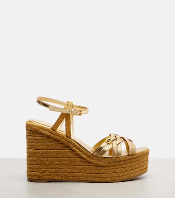 Espadrilles compensées VLogo 120 en cuir | Valentino Garavani